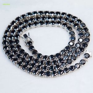 925 silver 4mm with rhodium plated black moissnaite chain Fashion Jewelry Women for Girls for Party Daily Wear