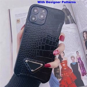 Дизайнерский корпус дизайнера бренда для iPhone 15 Pro Max Case Apple iPhone 14 13 12 11 Pro Max XS Max XR 15 Plus Case Triangle P Crocodile Pattern Mobile Cover