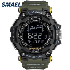 MENS Titta på Military Water Resistant Smael Sport Watch Army Led Digital Wrist Stopwatches för Male 1802 Relogio Masculino Watches265R