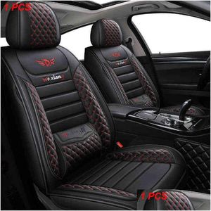 Cuscini di seduta in pelle nera rossa per auto Er per Suzuki Jimny Liana Ignis Vitara Celerio Grand Swift Ciaz Samurai Accessori H220428 Drop Dh0Df