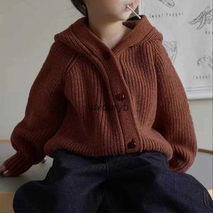 Felpe con cappuccio Felpe Neonate Ragazzi Cardigan Bambini Maglioni tinta unita Bambino Giacca lavorata a maglia 2023 Autunno Inverno Abbigliamento caldo ldren Stile coreanovaiduryb