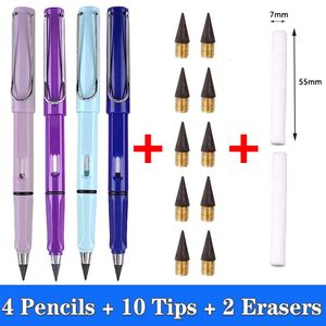 16-teiliges Set Eternal Pencil Unlimited Writing Pen Art Sketch Gifts Kawaii ohne Anspitzen Schulbedarf Briefpapier 240111