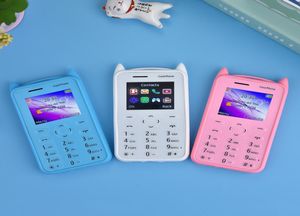 A5 Children039s ultrathin card mobile phone mini 2G GSM smartphone with 500MP camera bluetooth music cartoon small phone4076159