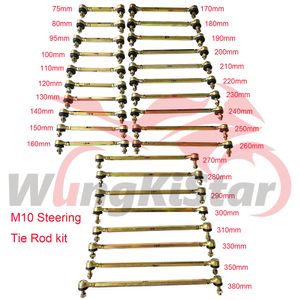 モーターサイクルM10ボールジャイナーボルトタイロッド75mm-380mmステアリングトラックロッドタイバーモータークロス用43-350ccモーターバイクスクーターバギーゴーカートATV UTVデューンクアッドピットダートプロバイク