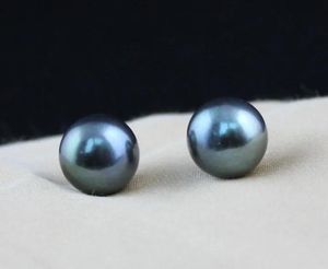 Orecchini 710MM di grandi dimensioni genuini orecchini di perle d'acqua dolce naturali gioielli vendita calda a buon mercato colore nero