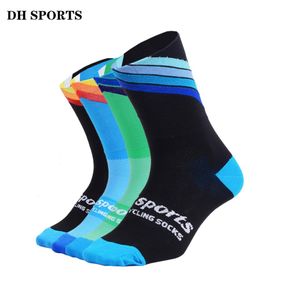 Dh esportes novas meias de ciclismo profissional das mulheres dos homens ao ar livre meias de bicicleta de estrada marca correndo compressão esporte sock8435473