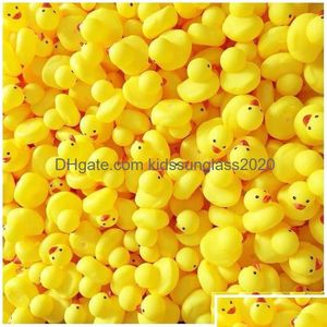 Baby Bath Toys Wholesale Rubber Duck Water Fun Bathtub Toy Floating Ducks Squeeze Sounds Drop Delivery Gifts Learning Education Dhwly Dhi2J