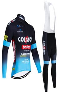 Зимний комплект Colpack из трикотажа 20D велосипедных штанов Ropa Ciclismo из толстого термофлиса Pro ВЕЛОСИПЕДНАЯ КУРТКА Maillot Wear5727576