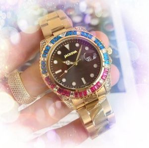 Famoso relógio de luxo militar do exército de alta qualidade moda cristal colorido diamantes anel masculino relógios mulheres quartzo grande mostrador grande pulseira feminina menino relógio de pulso presentes