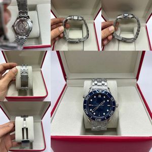 42 mm högkvalitativ havsdesigner Mens Titta på rostfritt stål Rem Sapphire Glass Waterproof King Montre de Luxe Watches LB