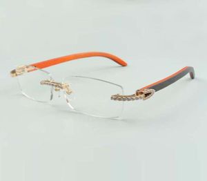 Endlesses Diamonds Glasses Frames 3524012 med naturliga hybrid träben och 56mm lins6584301