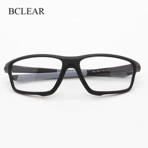 BCLEAR DESIGN Men Sport Glasses Frames TR90 Eyewear Outdoor Sports Rectangle Frame Myopia Prescription Cycling Eyeglasses 240111