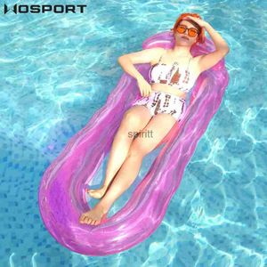 Other Pools SpasHG Floating Water Hammock Portable Swimming Air Mattress PVC Foldable with Backrest Armrest Swimming Pool Accessories YQ240111