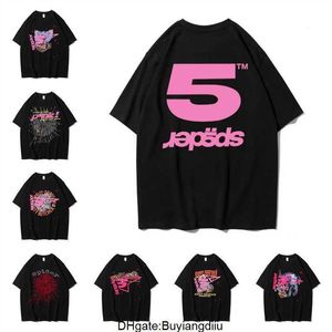 SP5DER T-shirt damski krótki rękaw męski i damskie odzież High Street Pike Hip Hop Fioning Jakość krótkiego rękawa Europejska rozmiar XS-xxl RT4W