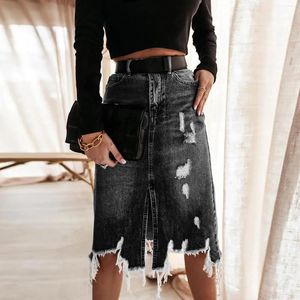 Skirts Women'S High Waist Casual A Line Denim Sexy Short Jean Skirt Tennis Cowboy Elegant Dresses Faldas