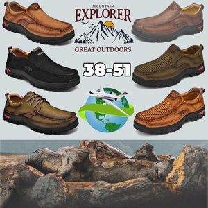 Outdoor Runners Men Treners Sports Sneakers Buty Designer Buty skórzane górskie poślizg i odporne na zużycie oddychające i potowe wynikające z wielkich rozmiarów 38-51