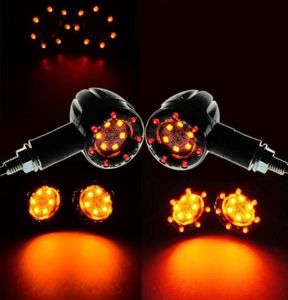 2pcs Universal Motorcycle Turn Signal Light Indicator Lamp Red Amber LED color Brake Stop Light8861132