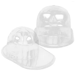 Cappellini da baseball Scatola portaoggetti per cappelli Protezione per cappelli Supporto per espositore in plastica trasparente