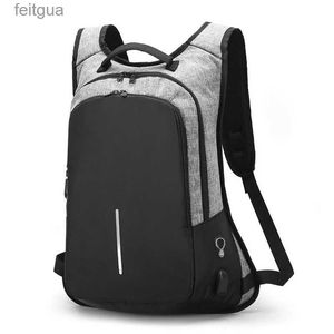 Estuches para portátiles Mochila Mochila para computadora de negocios de moda Nuevo antirrobo y antisalpicaduras Carga USB Mochila para computadora multifuncional Bolsa de viaje YQ240111