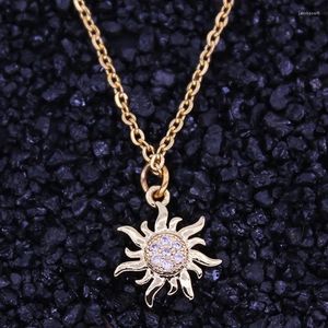 Pendant Necklaces MENGYI Simple Lovely Little Sun Necklace Exquisite 9 2 5 Clavicle Women's Daily Wear Jewelry Gifts Wholesale