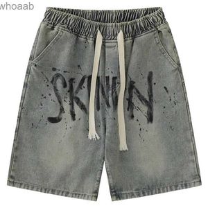 Herren Shorts Mann Sommer Denim Knielange Shorts YQ240111