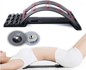 Maca de massagem lombar com 4 níveis, suporte para parte superior e inferior das costas, alívio da dor na coluna, dispositivo de alongamento de quiropraxia 11698120