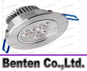 Recessed LED Downlights 3W 6W 9W Dimmable Ceiling Lamps AC85265V WhiteWarm white Down Lamp Aluminum Heat Sink2760896