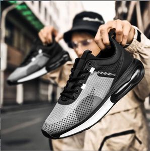 Light Breathable Running Shoes Designer Shoes For Men Women Comfortable Stretch Tennis Shoes Gym Trainers Air Cushion Sneakers Grey Color