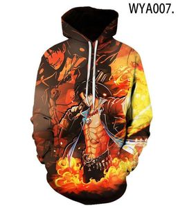 Der neueste One Piece Mantel und Hoodie Hiphop Street Clothing Printing Männlich Weiblich Anime Herbst Winter Jacke Sweatshirt4137734