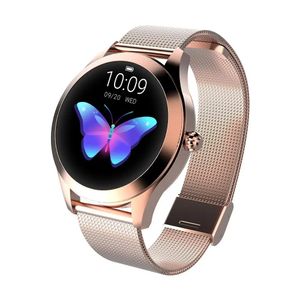 Cihazlar KW10 Moda Akıllı İzle Kadınlar Güzel Bilezik Kalp Hızı Monitörü Uyku İzleme Akıllı Saati Bağlantı IOS Android PK S3 Band