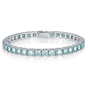 Uomo Donna Bracciale Moissanite con diamanti Argento 925 4mm 5mm 16-21cm VVS Verde Blu Moissanite Braccialetti tennis Catene per amico per la festa Matrimonio Bel regalo