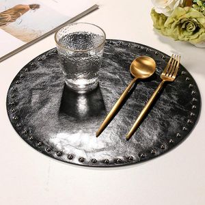 Table Mats Leather Western Placemat Insulated Mat Waterproof Plate Household Ironing Bowl