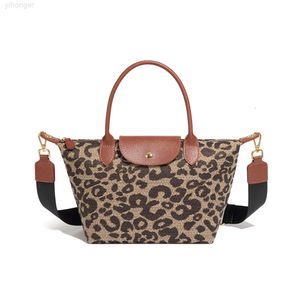 Новая модная сумка с леопардовым принтом в клетку «Тысяча птиц», женская модная сумка высокого качества, трендовая сумка в стиле ретро, простая сумка через плечо большой вместительности