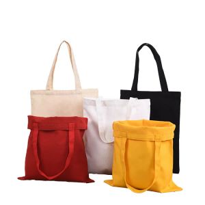 12oz Cotton Tote Bag Lightweight Reusable Grocery Shopping Cloth Bags(Option-Customize LOGO) Suitable for DIY Advertising Promotion LL