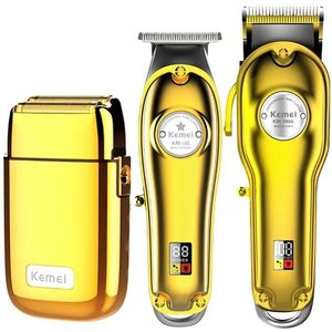 Trimmer Kemei Tagliacapelli professionale in metallo Combo Rasoio da uomo Elettrico Barbiere Tagliacapelli Barba Taglio di capelli Hine Combo Strumenti di stile