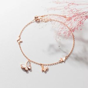 Bangles MloveAcc Shell Butterfly Charms Bracelets An Firls Girls Rose Gold Gifts For Women Fine Jewelry Sterling Silver 925 Chain feminino