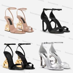 Designer Sandals Fashion Summer Luxury Patent Leather Sandals Shoes Women Pop Heel Gold-plated Carbon Nude Black Red Pumps Gladiator Sandals Shoe With Box 35-41