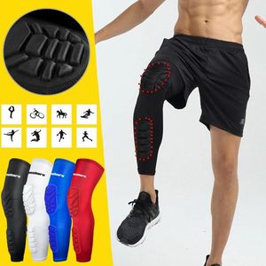 Pads 1 coppia Compressione MTB Knee Pads Honeycomb Long Basketball Gamma Maniche uomini Domani Sport Calf Ginocchio Gind