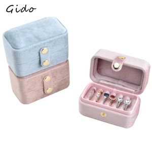 Display Mini Ring Storage Box Earrings Organizer Rings Organisador de Joyas Travel Portable Jewelry Box Women Girls Gift