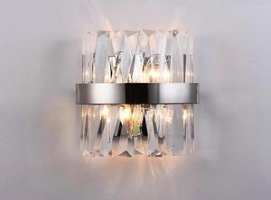 Nowe nowoczesne kryształowe lampy ścienne Sconce LED Halowe oprawy oświetleniowe do wystroju domu sypialnia korytarza łazienki 50855074903702