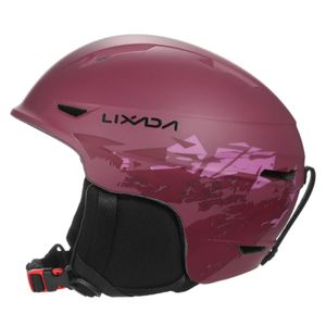 Lixada Snowboard Helmet with Detachable Earmuff Men Women Safety Skiing Goggle Fixed Strap Professional Snow 240111