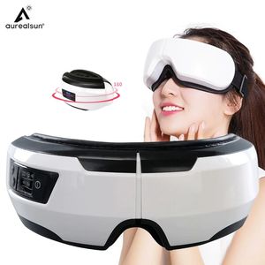 Massageador elétrico para os olhos, terapia de vibração, pressão de ar, massagem de aquecimento, relaxamento, cuidados de saúde, fadiga, estresse, bluetooth, música dobrável 240110