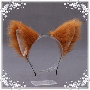 ヨーロッパとアメリカンのかわいい猫キツネ人毛皮のヘッドバンドホリデーパーティーコスプレファッション動物耳ヘッドバンドAB966251G