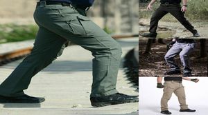 Homens militar tático carga ao ar livre calças à prova de vento combate swat calças de treinamento do exército esporte para caminhadas Hunting3214346