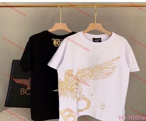 2020SS Spring and Summer New High -Case Cotton Printing Short Sleeve Round Neck Panel Tshirt Size Mlxlxxlxxxl Color Black W6186035