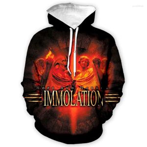 Herren Hoodies Immolation Hoodie 3D Print Kapuzenkupplung Männer/Frauen Sweatshirt Unisex Streetwear Pullover Casual Tracksuits