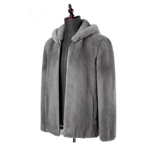 Cappotti in pelliccia sintetica da uomo Moda coreana Abbigliamento slim Autunno Inverno Cappotto caldo e soffice Casual Maschile Top Giacche termiche T78 240110