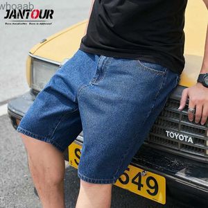 Men's Shorts 2022 Men's Denim Shorts Loose Oversized High Elastic Thin Short Jeans Summer Casual Pants Male Blue Large Size 48 46 44 42 40 YQ240111