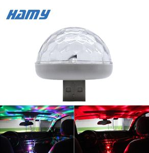 1x Car LED Bulb USB Atmosphere Light DJ RGB Music Disco Sound Lamp Party Karaoke Decoration Sound Control KTV DJ Light 12V2792536