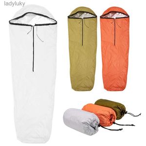 寝袋1PC寝袋屋外キャンプ用の収納バッグ付きの軽量アンチフォーリング寝袋ハイキングスリーピングギアアクセサリーズ240111